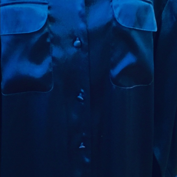 Top - BRILLIANT BLUE SATIN - Picture 1 of 5